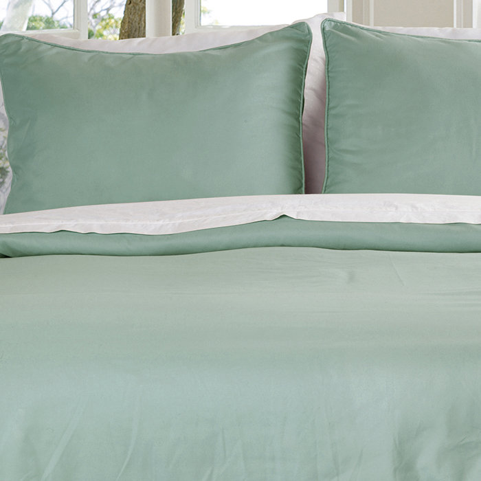 Ensemble de housse de couette , Simple, Sauge