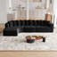 Ensemble de canapé modulaire en chenille de 131,1 pouces, canapé incurvé moderne en forme de nuage, comprenant 10 coussins, canapé d'angle en tissu de salon, canapé modulaire en L (méridienne gauche)-928420811-928420814