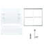 60" W x 74" H Frameless Rectangle Sliding Tub & Shower Kit with Towel Bar and Base Included-594251156