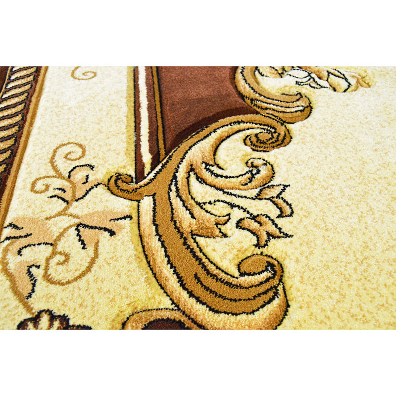 Ramsel Performance Oriental Indoor Rug, Round 7'9"