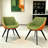 Set Of 2 Modern Faux Leather Swivel Dining Chairs, Upholstered Side Chairs For Kitchen & Living Room-1397434701