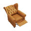 Fauteuil moderne capitonné en cuir avec accoudoirs capitonnés, canapé simple réglable avec pieds en bois robustes pour la chambre à coucher, le salon et les petits espaces-1038646623