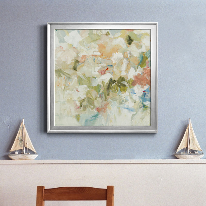 Floral Blush III - Reproduction d'art sur toile encadrée, Cadre en érable, H 30,5 po x l 30,5 po x P 1,5 po