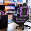 JL Comfurni JD-S0 Adjustable Reclining Ergonomic Faux Leather Swiveling PC & Racing Game Chair with Footrest-86593334