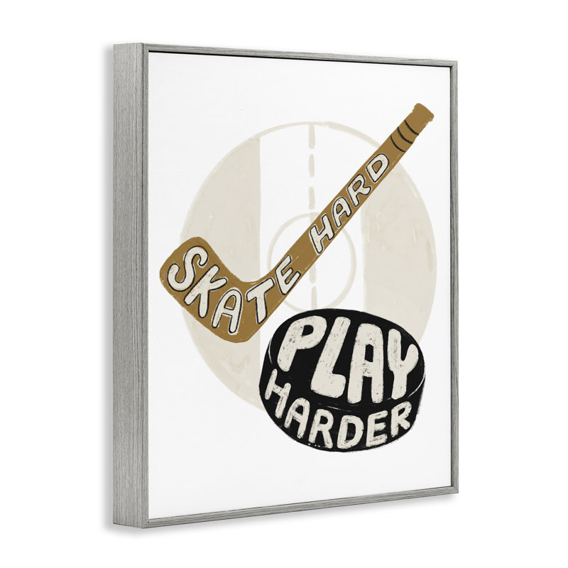 Giclée encadrée Skate Hard Play Harder, design par Connie Summers, H 14 po x l 11 po, Estampe numérique Farmhouse