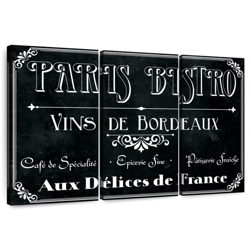 Kema Paris Bistro Wall Sign, 32" H x 50" W
