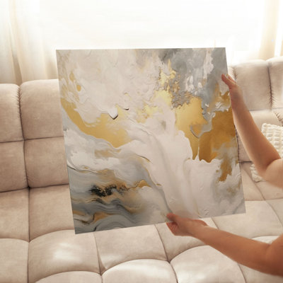 Abstract Brushstroke Elegance Transitional Unframed Art Print