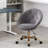 Ergonomic Velvet Upholstered Bucket Design Adjustable Height Swivel Task Chair-680465992