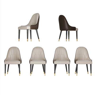 Chaise d'appoint rembourrée en similicuir Frania