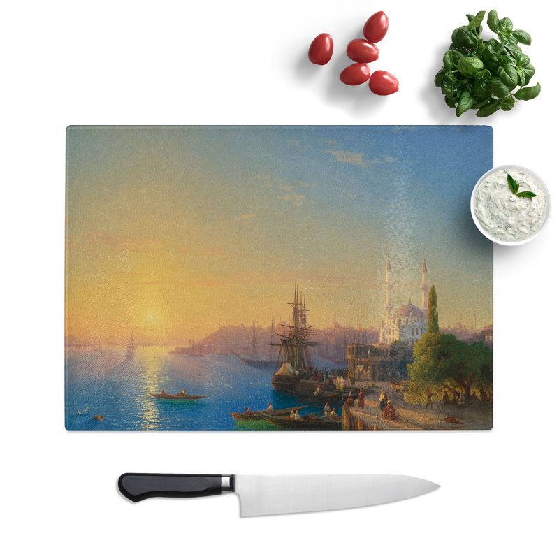 View of Constantinople by Ivan Aivazovsky Chopping Board, 0.4cm H x 20cm W x 28.5cm L
