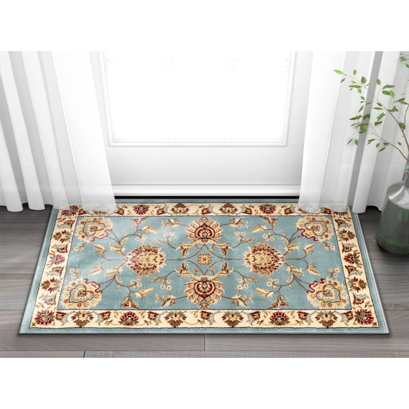 Tapis oriental bleu clair Mattalyn, Rectangle 2 pi 3 po x 3 pi 11 po