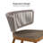 Rectangular 2 - Person 59" Long Light Luxury Aluminum Alloy Bar Height Dining Set With Cushions