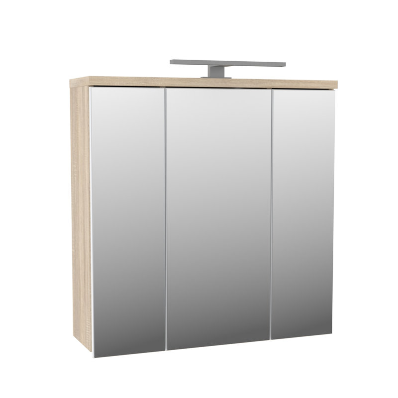 Aceituno Wall Bathroom Cabinet, Sonoma Oak/White Gloss