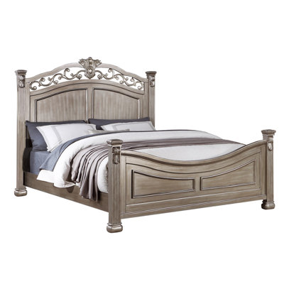Wooden Eastern Bed With Crafted Headboard