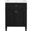 Meuble-lavabo 24 po avec 2 portes, tiroir basculant et lavabo modernisé, pieds, organisateurs de rangement intelligents, esthétique intemporelle, conception des pieds, rangement-1078419801