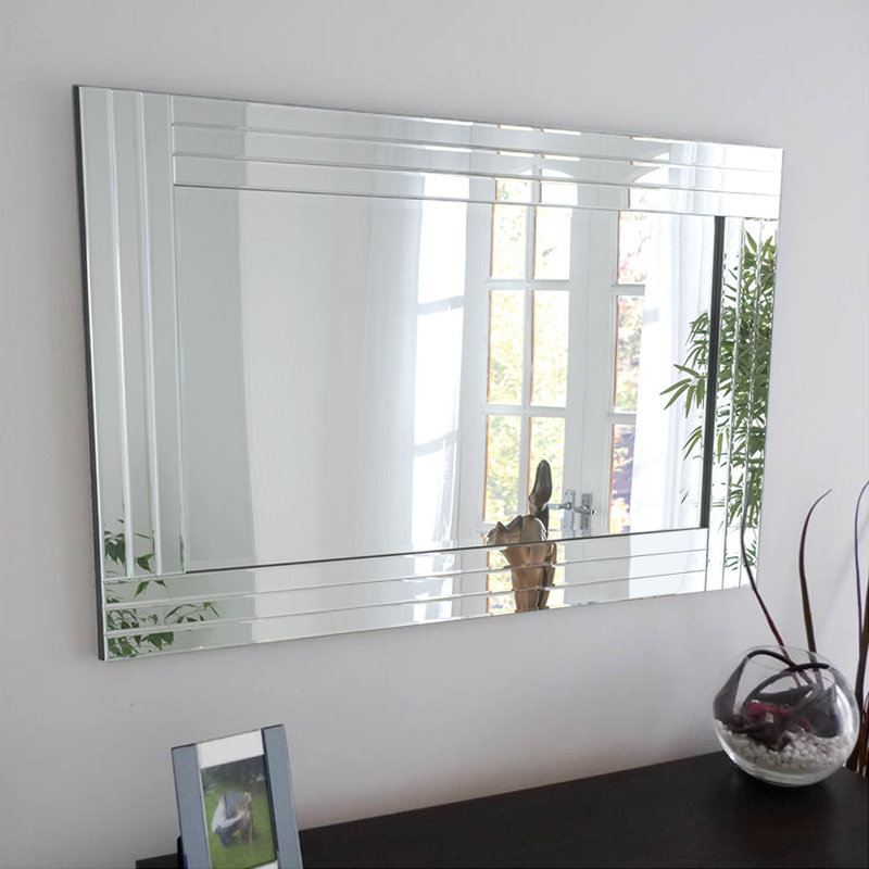 Gatsby Crushed Diamond Venetian Wall Mirror, 80cm H x 60cm W
