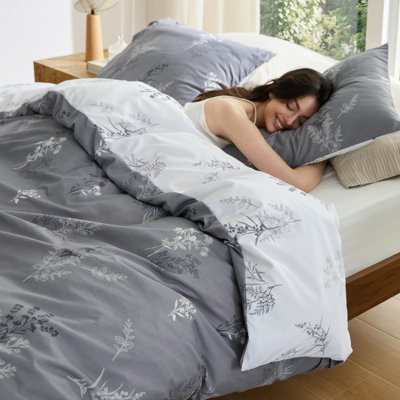 Bedsure Reversible Duvet Cover Set with Zipper Closure GentleSoft™️