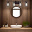 Applique murale 4 lumières en bronze huilé pour salle de bain, applique murale rétro industrielle avec cage en métal ouverte