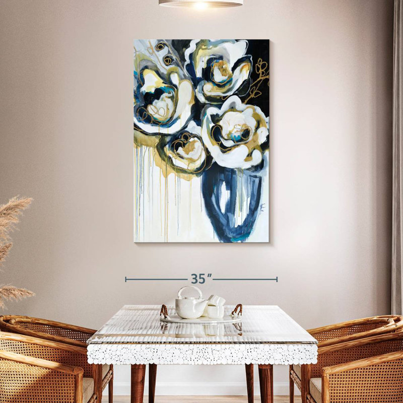 Avery Blooms In Blue, 48" H x 32" W