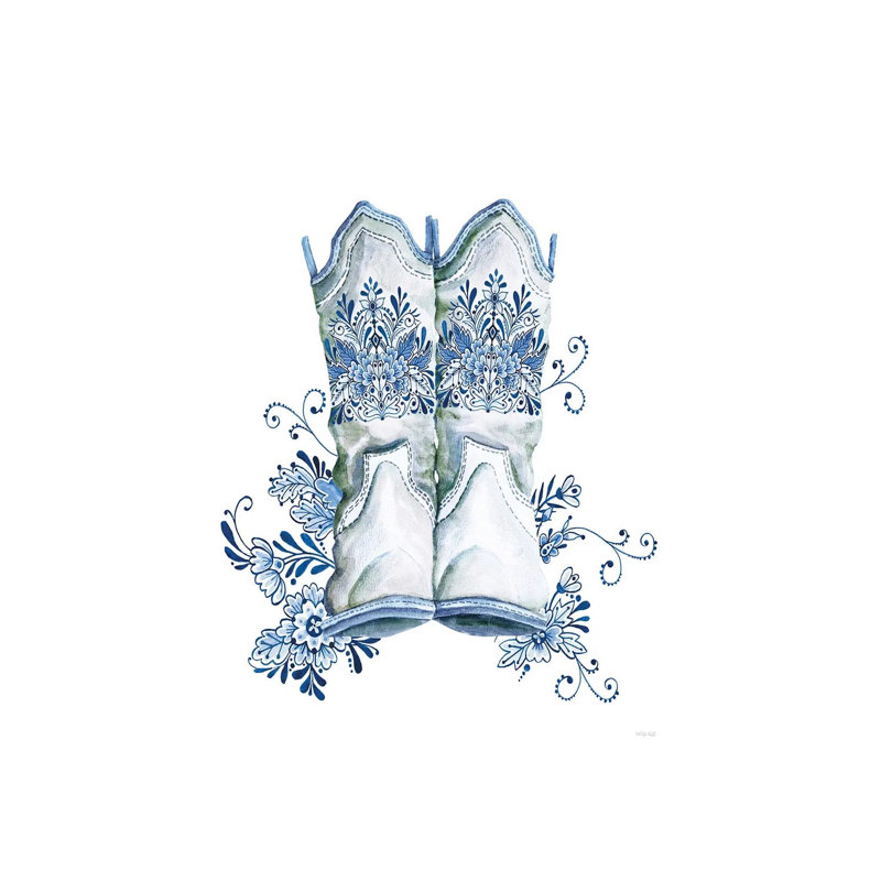 Indigo Bloom Boots, 152.4 cm H x 101.6 cm W x 3.175 cm D, Does Not Apply