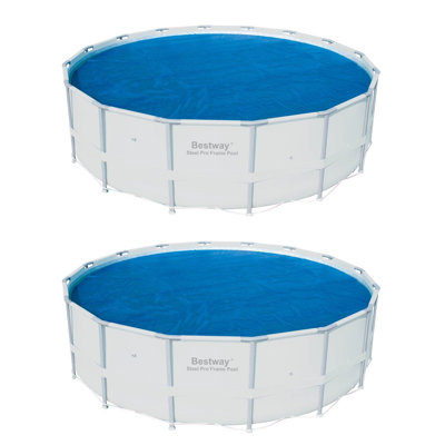 Bestway 15 Foot Round Above Ground Swimming Pool Solar Heat Cover