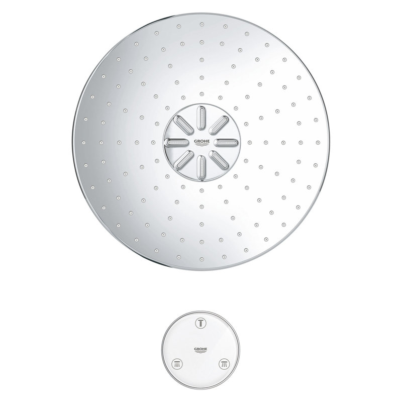Pulse Rain 12" Chrome Wall-Mounted Adjustable Shower Head