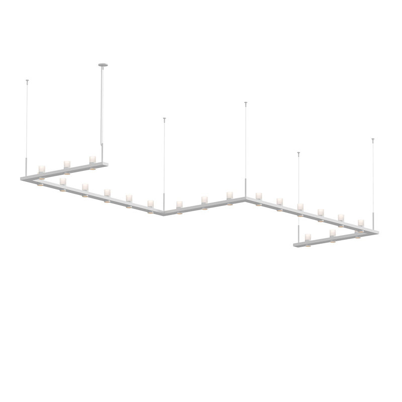 Intervals® 21 - Light LED Pendant, Satin White, Etched