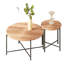 Ensemble de 2 tables basses et tables de bout - Panneau de fibres à densité moyenne imperméable avec housse en PVC-237893273