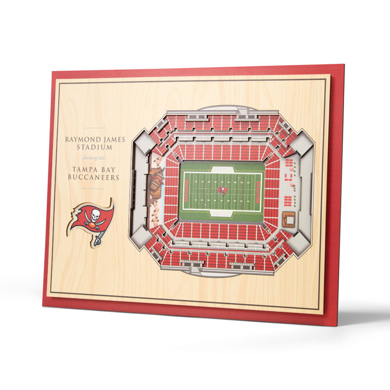 Art mural NFL 5 couches Stadiumview, Buccaneers de Tampa Bay, Bleu sarcelle