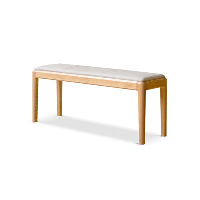 Banc rembourré beige en similicuir Burwood