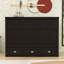 Grand lit escamotable en bois avec tiroir et ports et prises USB-1160793867