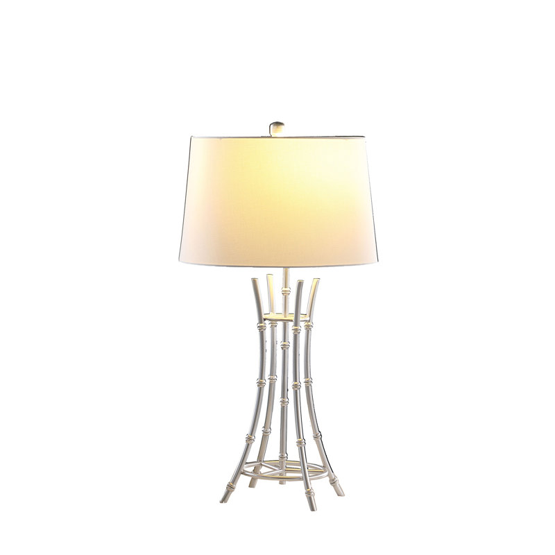 Bamboo Table Lamp, Silver