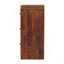 Commode Newton en bois massif, 3 tiroirs, châtaignier, brun