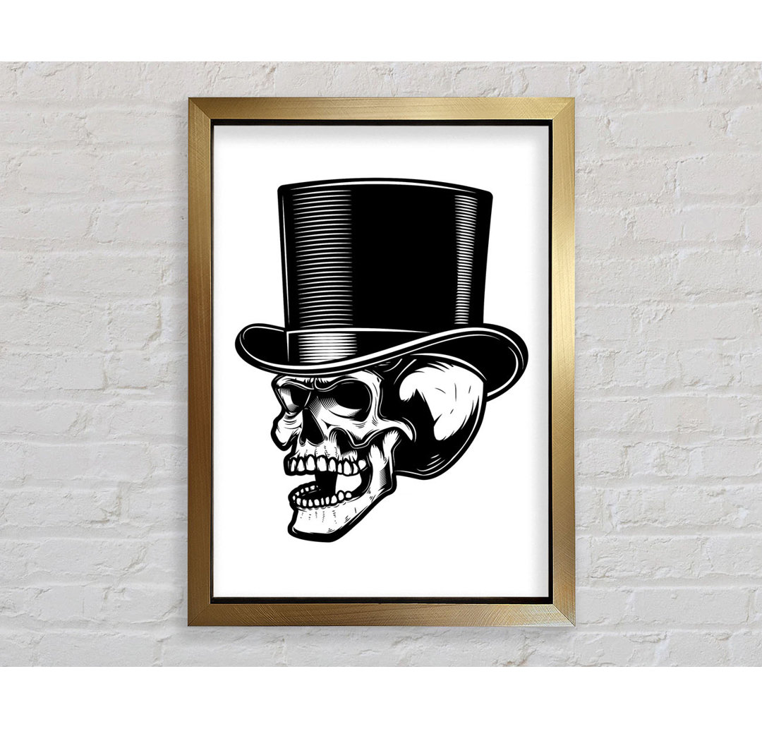 Top Hat Skull - Einzelner Bilderrahmen Kunstdrucke