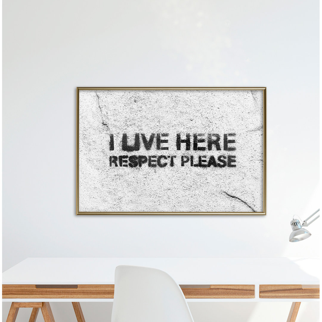 Gerahmtes Poster Respect