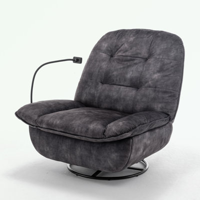 Modern Rocking Chair with button tufted back and phone holder by Hokku Designs