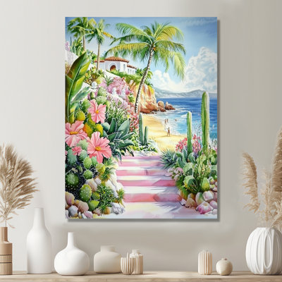 Scène de plage mexicaine à Tulum II - Mexique, impression murale sur métal