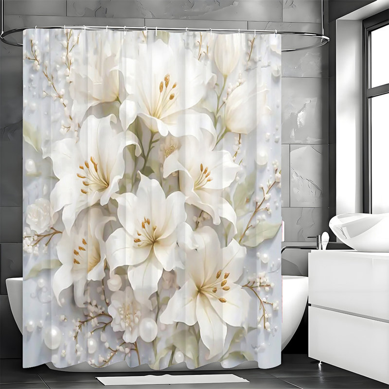Shower Curtains with Hooks Included