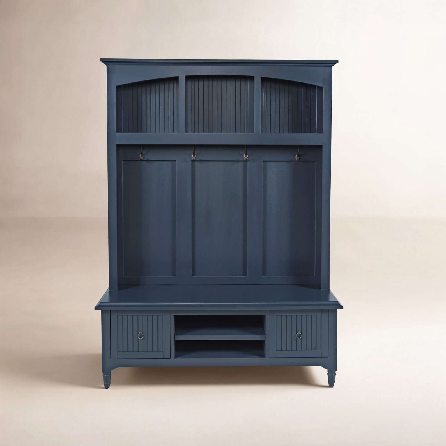 Pearce Hall Tree with Bench, Navy