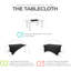 Ensemble de 2 nappes spandex [6 pi, noir] Housse de table rectangulaire extensible, ajustée, lavable et infroissable pour les événements, les mariages, les banquets et les fêtes-1219528875