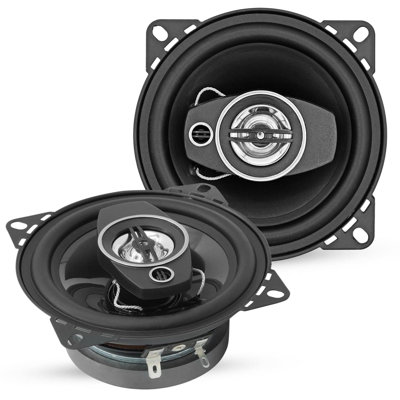 5 Core 5core Coaxial Door Car Speakers 4” Pair 250w 4ohm 2 Way Component Subwoofer Audio W Super Tweeter In Black