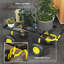 Heavy Duty 94*48.5*100 cm Steel 1 Piece Garden Cart Yellow Heavy-Duty Build