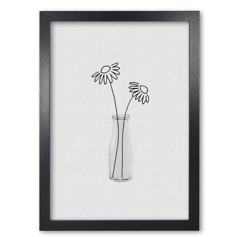 Flower Still Life II - Print, 30 cm H x 21 cm W x 5 cm D, Black Grain Frame