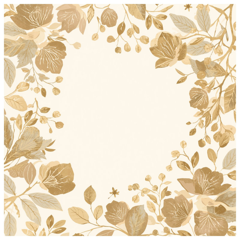 Couvertures florales dorées, 60in W x 80in H