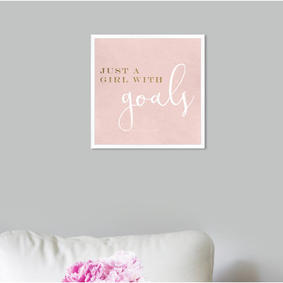 «A Girl with Goals Blush», reproduction d'art textuel