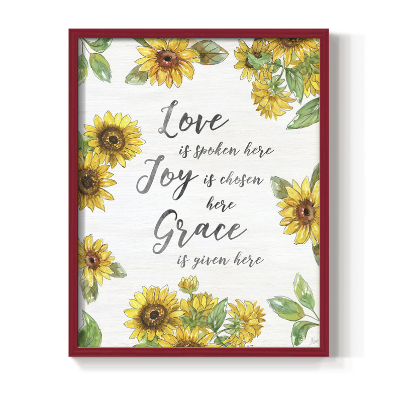 Grace Grace Here, reproduction encadrée - bois massif, H 30 po x l 24 po, Rouge