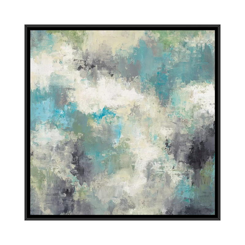« cloud layers », impression sur toile, H 18 po x l 18 po x P 1,5 po, Toile avec cadre noir, Pas de tapis