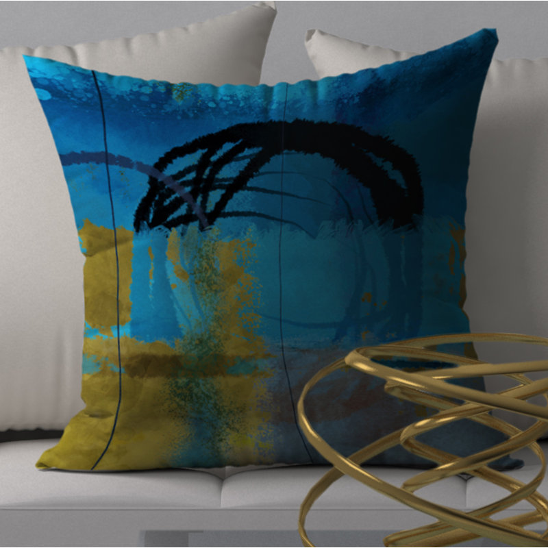 Supersonic Abstract Reversible Throw Pillow, 18" x 18"