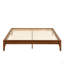 Structure de lit plateforme en bois de bambou sec de taille grand 12 po, avec support de lattes de bois, aucun sommier requis, assemblage facile-142460182-142460183