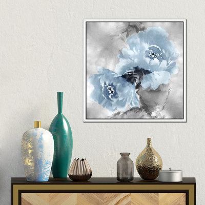 Flower Bloom On Silver II by Jesse Stevens - Print on Canvas